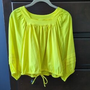Who What Wear Bright Yellow Blouse
